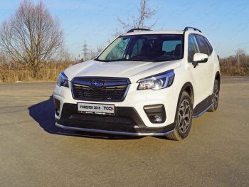 Защита переднего бампера нижняя d42,4 мм ТСС Тюнинг Subaru Forester SK/S14 дорестайлинг (2018-2021) (нержавейка)