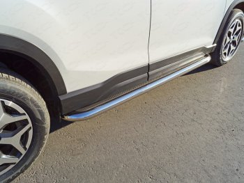 Пороги с площадкой 60,3 мм ТСС Тюнинг Subaru Forester  SK/S14 (2018-2021) дорестайлинг