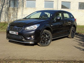 Защита переднего бампера нижняя d42,4 мм ТСС Тюнинг Subaru XV GP/G33 дорестайлинг (2012-2016) (нержавейка)