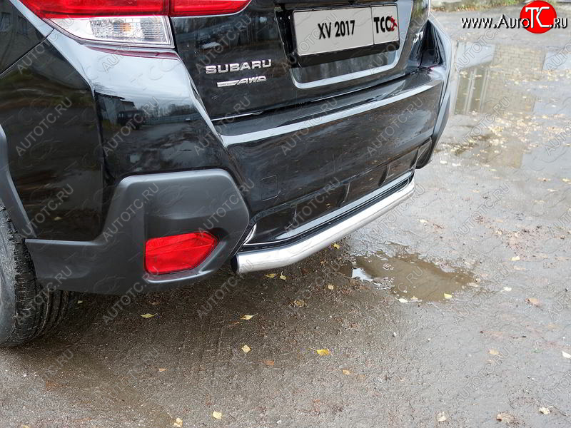 8 799 р. Защита задняя (нержавейка 60,3 мм) ТСС Тюнинг Subaru XV GT/G24 дорестайлинг (2017-2021)  с доставкой в г. Пермь
