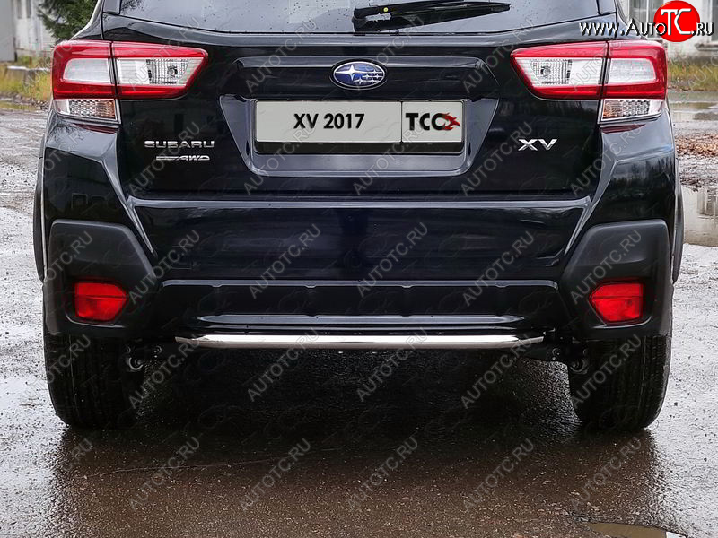 7 349 р. Защита задняя (нержавейка 42,4 мм), ТСС Тюнинг  Subaru XV  GT/G24 (2017-2021) дорестайлинг  с доставкой в г. Пермь