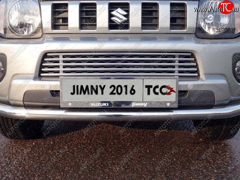 5 849 р. Нижняя декоративная вставка в бампер ТСС Тюнинг  Suzuki Jimny  JB23/JB43 (2012-2018) 2-ой рестайлинг (d 12 мм)  с доставкой в г. Пермь