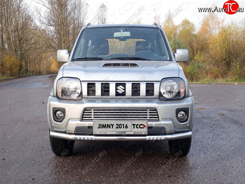 30 899 р. Защита переднего бампера нижняя с ДХО 60,3 мм ТСС Тюнинг  Suzuki Jimny  JB23/JB43 (2012-2018) 2-ой рестайлинг (нержавейка)  с доставкой в г. Пермь