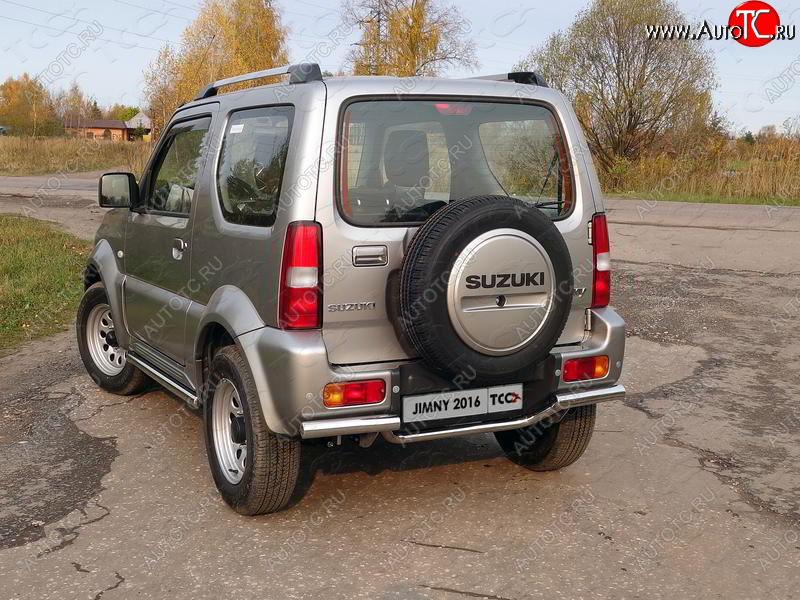 13 249 р. Защита задняя (нержавейка 42,4*60,3 мм), ТСС Тюнинг  Suzuki Jimny  JB23/JB43 (2012-2018) 2-ой рестайлинг  с доставкой в г. Пермь