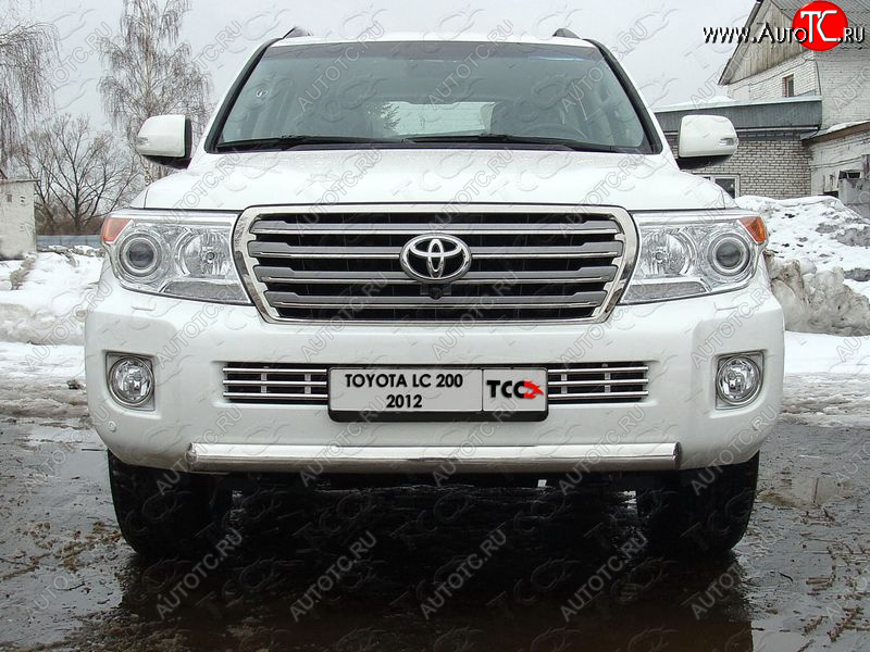 10 299 р. Декоративная вставка переднего бампера ТСС Тюнинг Toyota Land Cruiser 200 1-ый рестайлинг (2012-2015) (d 16 мм)  с доставкой в г. Пермь