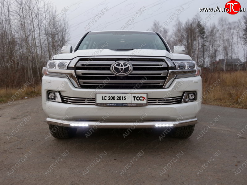 10 299 р. Декоративная вставка переднего бампера (кроме EXECUTIVE) ТСС Тюнинг  Toyota Land Cruiser  200 (2015-2021) 2-ой рестайлинг (d 12 мм)  с доставкой в г. Пермь