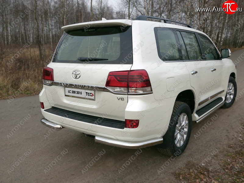 20 599 р. Защита задняя (уголки, нержавейка 76,1 мм) ТСС Тюнинг  Toyota Land Cruiser Prado  J150 (2013-2017) 1-ый рестайлинг  с доставкой в г. Пермь