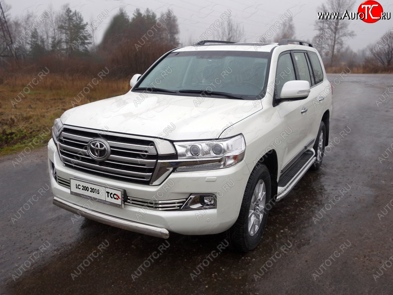 11 749 р. Декоративная вставка переднего бампера (кроме EXECUTIVE) ТСС Тюнинг  Toyota Land Cruiser  200 (2015-2021) 2-ой рестайлинг (d 16 мм)  с доставкой в г. Пермь