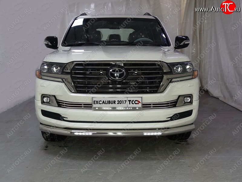 39 749 р. Защита переднего бампера нижняя с ДХО 76,1 мм ТСС Тюнинг Toyota Land Cruiser 200 2-ой рестайлинг (2015-2021) (EXCALIBUR )  с доставкой в г. Пермь
