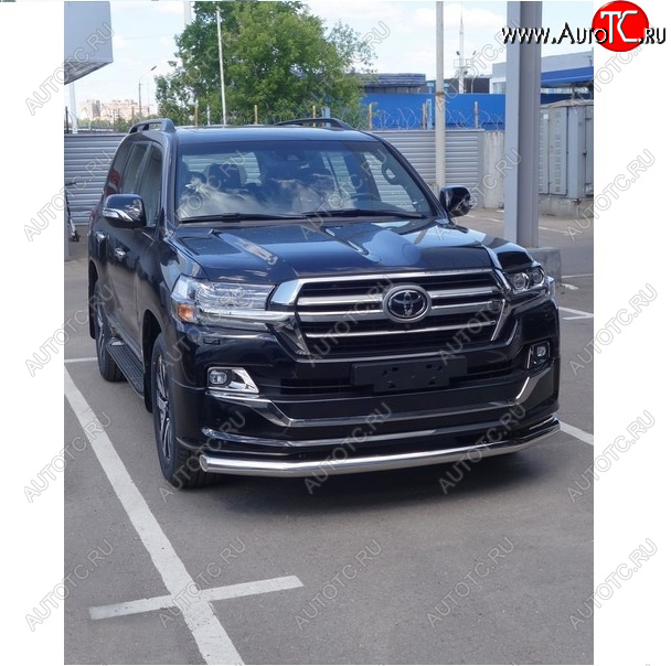 26 749 р. Защита переднего бампера нижняя d76,1 мм (EXECUTIVE LOUNGE) ТСС Тюнинг  Toyota Land Cruiser  200 (2015-2021) 2-ой рестайлинг (нержавейка)  с доставкой в г. Пермь