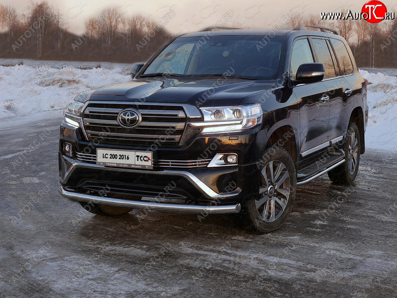 26 499 р. Защита переднего бампера нижняя d76,1 мм (EXECUTIVE) ТСС Тюнинг Toyota Land Cruiser 200 2-ой рестайлинг (2015-2021) (нержавейка)  с доставкой в г. Пермь