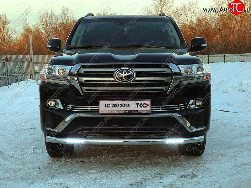 44 999 р. Защита переднего бампера нижняя с ДХО 76,1 мм ТСС Тюнинг  Toyota Land Cruiser  200 (2015-2021) 2-ой рестайлинг (EXECUTIVE)  с доставкой в г. Пермь