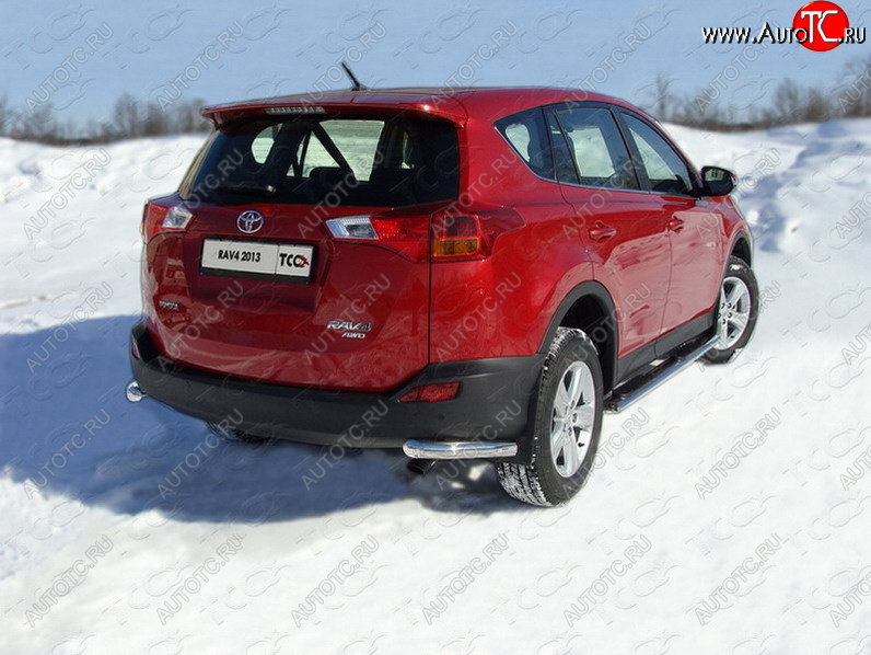 17 649 р. Защита заднего бампера (уголки, d60,3 мм) TCC Toyota RAV4 XA40 5 дв. дорестайлинг (2012-2015)  с доставкой в г. Пермь