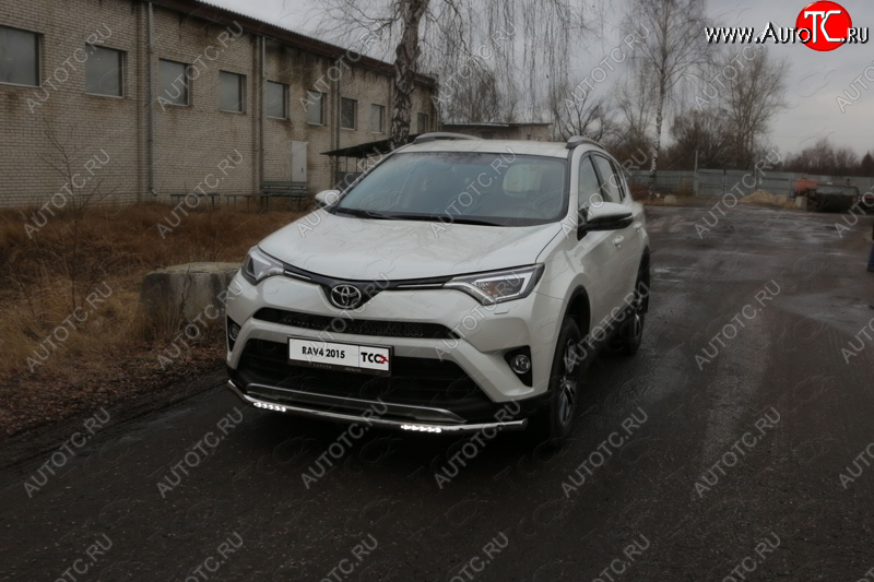 39 749 р. Защита переднего бампера нижняя с ДХО 60,3 мм ТСС Тюнинг Toyota RAV4 XA40 5 дв. рестайлинг (2015-2019) (нержавейка)  с доставкой в г. Пермь