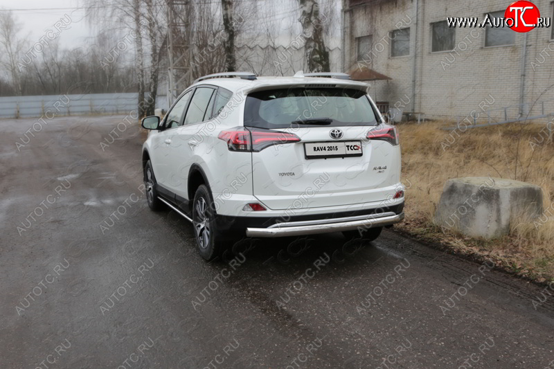 21 999 р. Защита задняя (центральная, нержавейка d75*42 мм) ТСС Тюнинг Toyota RAV4 XA40 5 дв. рестайлинг (2015-2019) (центральная)  с доставкой в г. Пермь