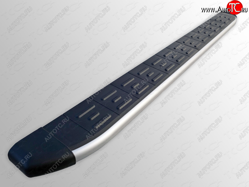 20 599 р. Пороги алюминиевые с пластиковой накладкой ТСС Тюнинг Toyota Highlander XU40 рестайлинг (2010-2013) (серые)  с доставкой в г. Пермь