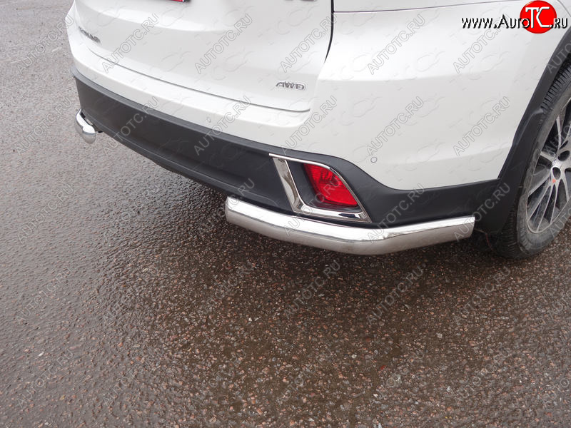 21 999 р. Защита задняя (уголки овальные 75х42 мм) ТСС Тюнинг  Toyota Highlander  XU50 (2016-2020) рестайлинг (уголки овальные)  с доставкой в г. Пермь
