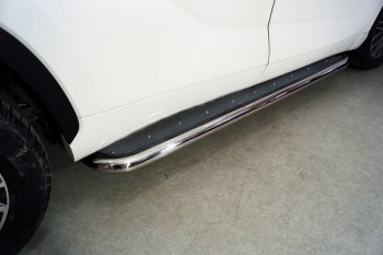 Пороги с площадкой 60,3 мм ТСС Тюнинг Toyota Highlander  XU70 (2020-2025)