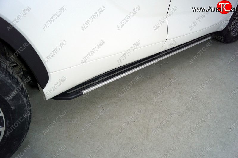 20 599 р. Пороги алюминиевые Slim Line ТСС Тюнинг Toyota Highlander XU70 (2020-2025) (Silver)  с доставкой в г. Пермь
