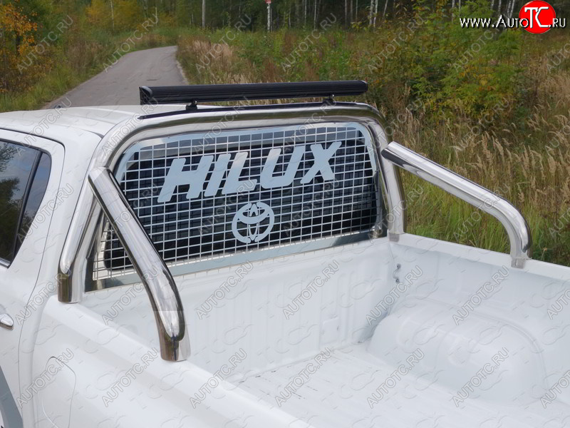 117 999 р. Защита кузова и заднего стекла (нержавейка Ø76,1) ТСС Тюнинг  Toyota Hilux  AN120 (2016-2025) дорестайлинг, 1-ый рестайлинг, 2-ой рестайлинг (без крышки, со светодиодной фарой)  с доставкой в г. Пермь