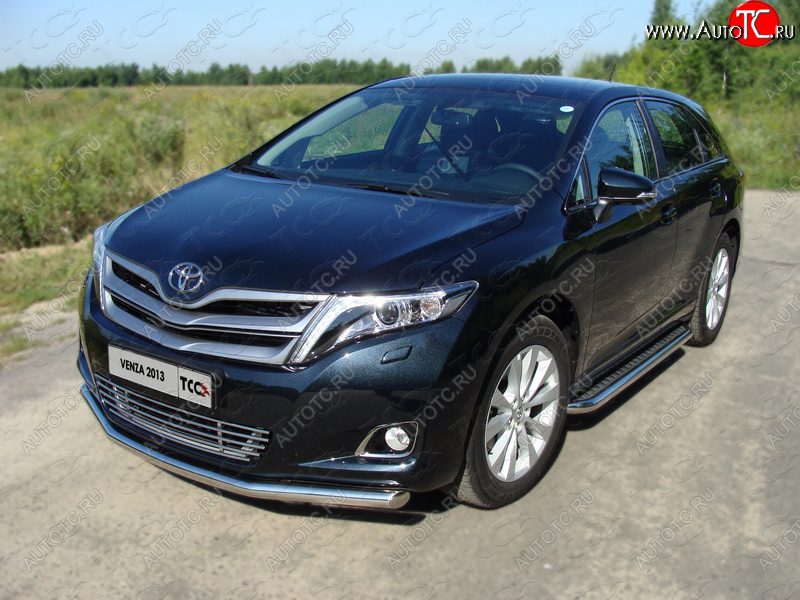 18 999 р. Защита переднего бампера нижняя d60,3 мм ТСС Тюнинг Toyota Venza GV10 рестайлинг (2012-2016) (нержавейка)  с доставкой в г. Пермь