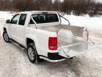 Защита кузова d 75х42 мм (только для кузова) ТСС Тюнинг Volkswagen Amarok (2016-2022) рестайлинг (нержавейка)