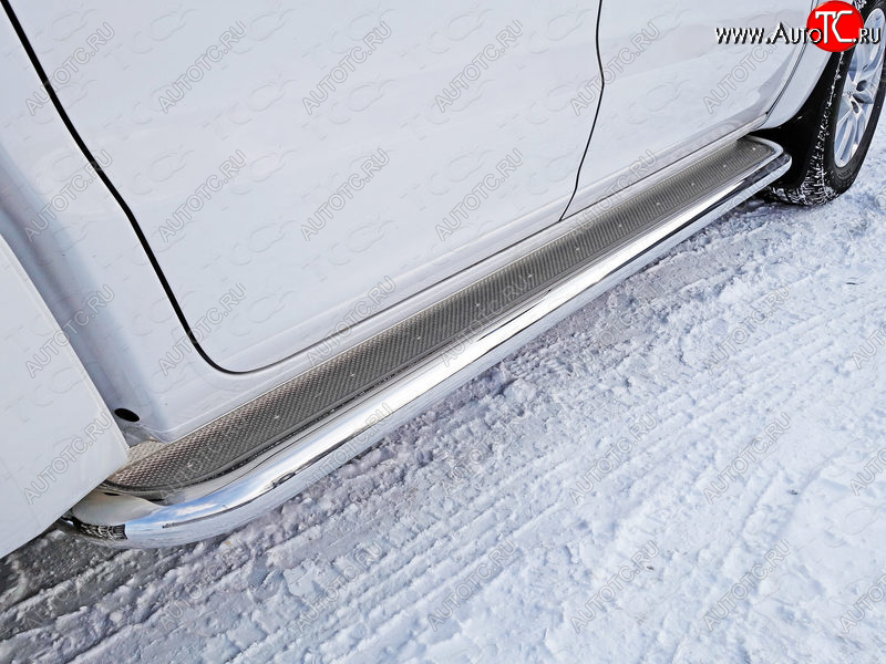 45 999 р. Пороги с площадкой 60,3 мм ТСС Тюнинг Volkswagen Amarok рестайлинг (2016-2022) (нержавейка)  с доставкой в г. Пермь