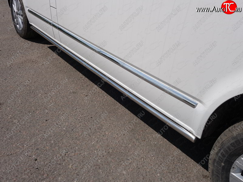 30 999 р. Защита порогов труба d50,8 мм ТСС Тюнинг Volkswagen Caravelle T6 дорестайлинг (2015-2019) (серые)  с доставкой в г. Пермь