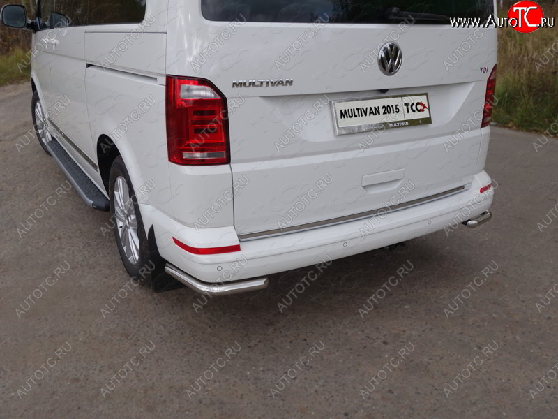 18 999 р. Защита заднего бампера (уголки, d42,4 мм) TCC  Volkswagen Multivan  T6 (2016-2019) дорестайлинг  с доставкой в г. Пермь