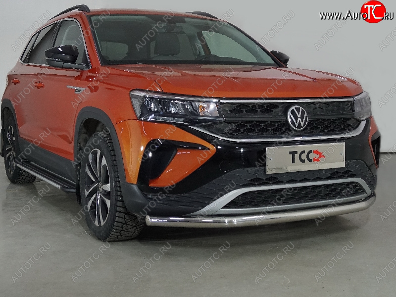 19 399 р. Защита переднего бампера нижняя d60,3 мм ТСС Тюнинг Volkswagen Taos (2020-2022) (нержавейка)  с доставкой в г. Пермь