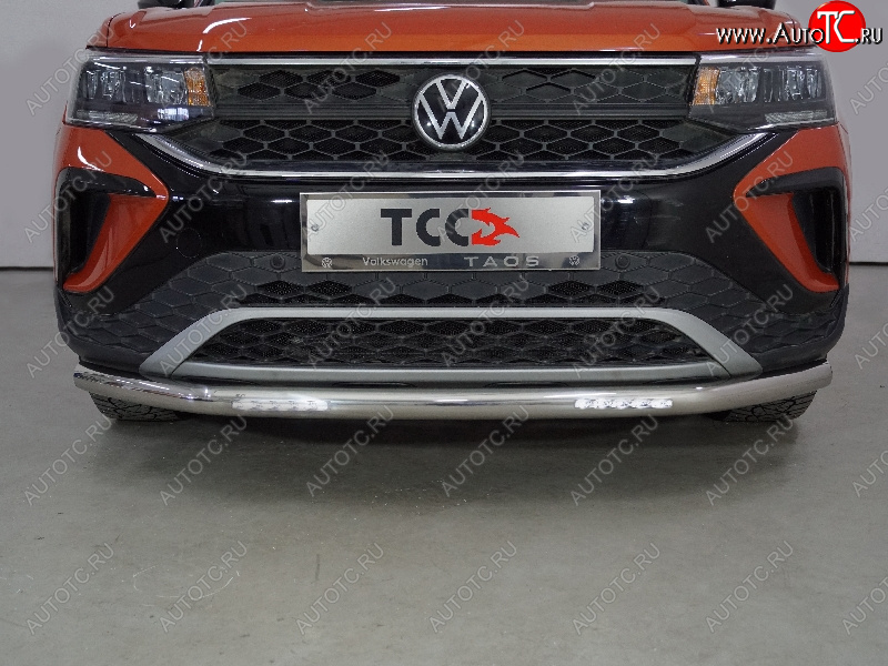36 299 р. Защита переднего бампера нижняя с ДХО 60,3 мм ТСС Тюнинг Volkswagen Taos (2020-2022) (нержавейка)  с доставкой в г. Пермь
