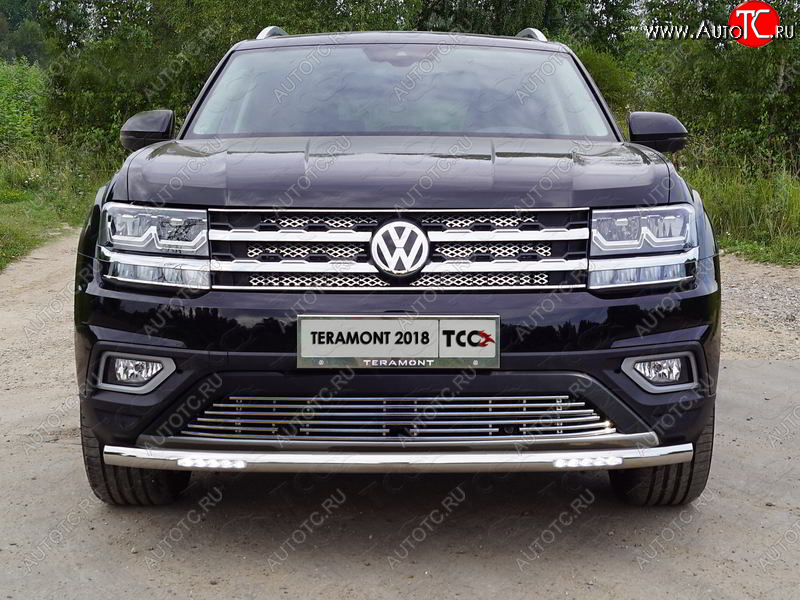 39 749 р. Защита переднего бампера нижняя с ДХО 60,3 мм ТСС Тюнинг  Volkswagen Teramont  CA1 (2016-2020) дорестайлинг (кроме комплектации турбо)  с доставкой в г. Пермь