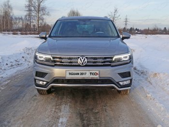 Защита переднего бампера нижняя d42,4 мм ТСС Тюнинг Volkswagen Tiguan  Mk2 (2016-2020) дорестайлинг