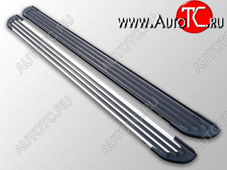 20 599 р. Пороги алюминиевые Slim Line ТСС Тюнинг Лада XRAY (2016-2022) (Silver)  с доставкой в г. Пермь