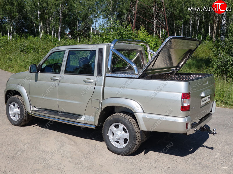 54 999 р. Защита кузова (для крышки) d71,6 мм ТСС Тюнинг  Уаз Патриот  23632 (2014-2025) 1 рестайлинг пикап, 2-ой рестайлинг пикап (нержавейка)  с доставкой в г. Пермь