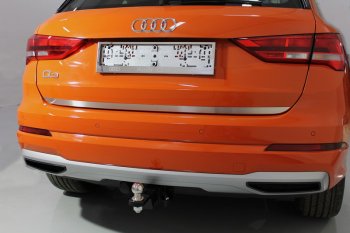 Накладка на заднюю дверь (лист шлифованный), ТСС Тюнинг Audi Q3  F3 (2018-2022) (нержавейка)