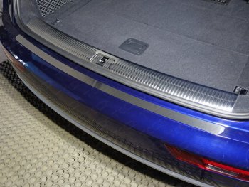 Накладка на задний бампер (без пневмоподвески) ТСС Тюнинг Audi Q5  FY (2017-2020) дорестайлинг (Лист шлифованный )