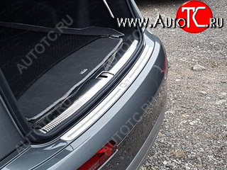 4 999 р. Накладка на задний бампер ТСС Тюнинг  Audi Q7  4M (2015-2020) дорестайлинг (лист шлифованный, надпись Q7)  с доставкой в г. Пермь
