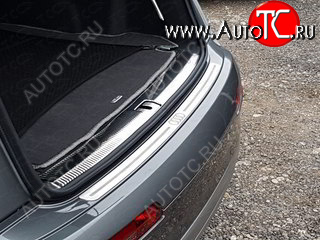 4 999 р. Накладки на задний бампер ТСС Тюнинг  Audi Q7  4M (2015-2020) дорестайлинг (лист шлифованный, логотип audi)  с доставкой в г. Пермь