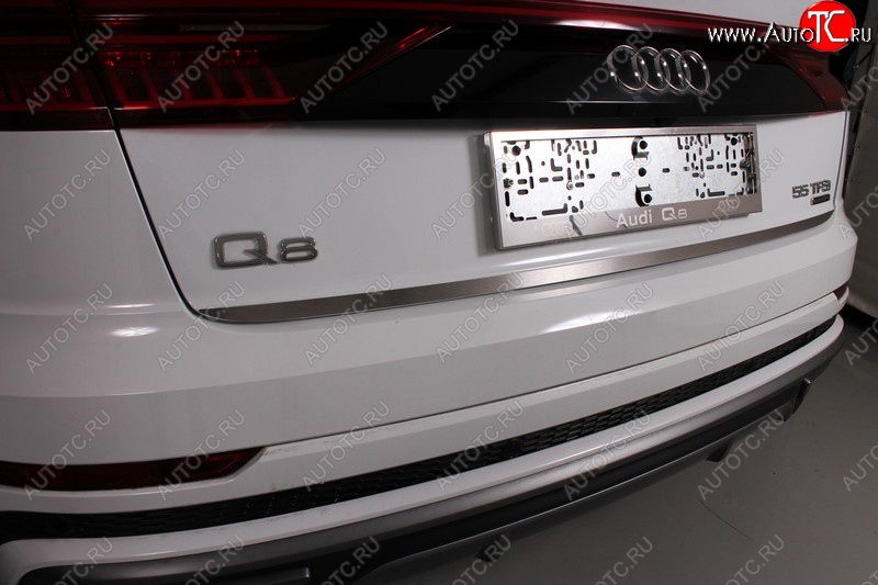 3 689 р. Накладка на задний бампер, ТСС Тюнинг  Audi Q8  4MN (2018-2022) (Лист шлифованный)  с доставкой в г. Пермь