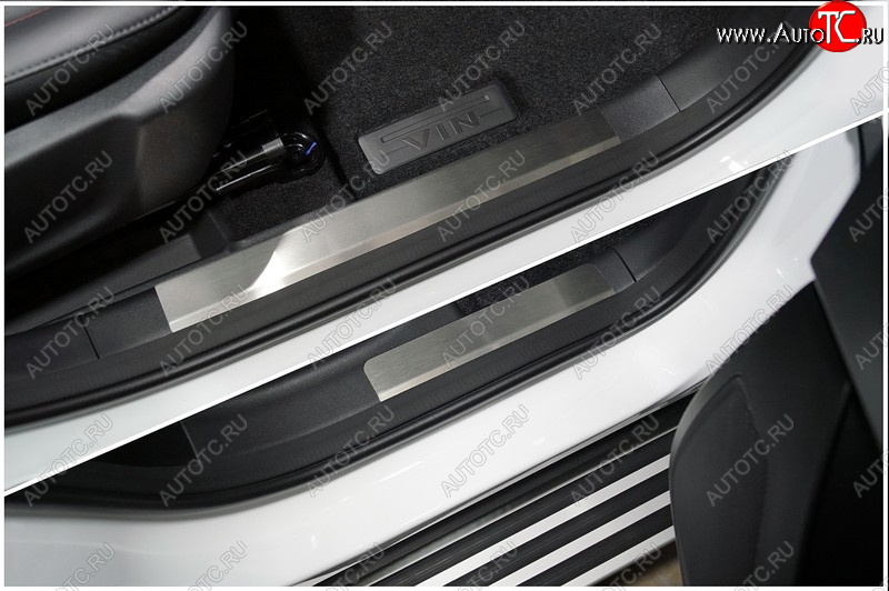 3 599 р. Накладки на пластиковы пороги, ТСС Тюнинг  Changan CS35 Plus (2018-2025) дорестайлинг, рестайлинг (лист шлифованный)  с доставкой в г. Пермь