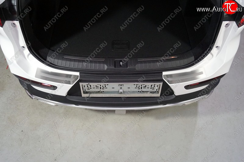 3 299 р. Накладки на задний бампер, ТСС Тюнинг  EXEED TXL (2020-2021)  дорестайлинг (лист шлифованный с полосой)  с доставкой в г. Пермь