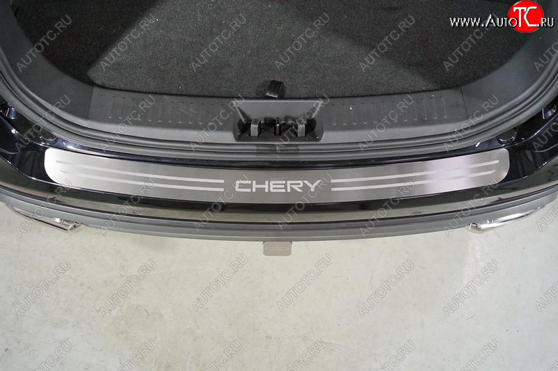 3 799 р. Накладки на задний бампер, ТСС Тюнинг  Chery Tiggo 8 PRO MAX (2021-2025) дорестайлинг, рестайлинг (лист шлифованный надпись Chery)  с доставкой в г. Пермь
