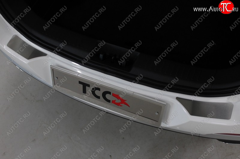 2 399 р. Накладки на задний бампер, ТСС Тюнинг  Chery Tiggo 7 PRO (2019-2025) (лист шлифованный)  с доставкой в г. Пермь