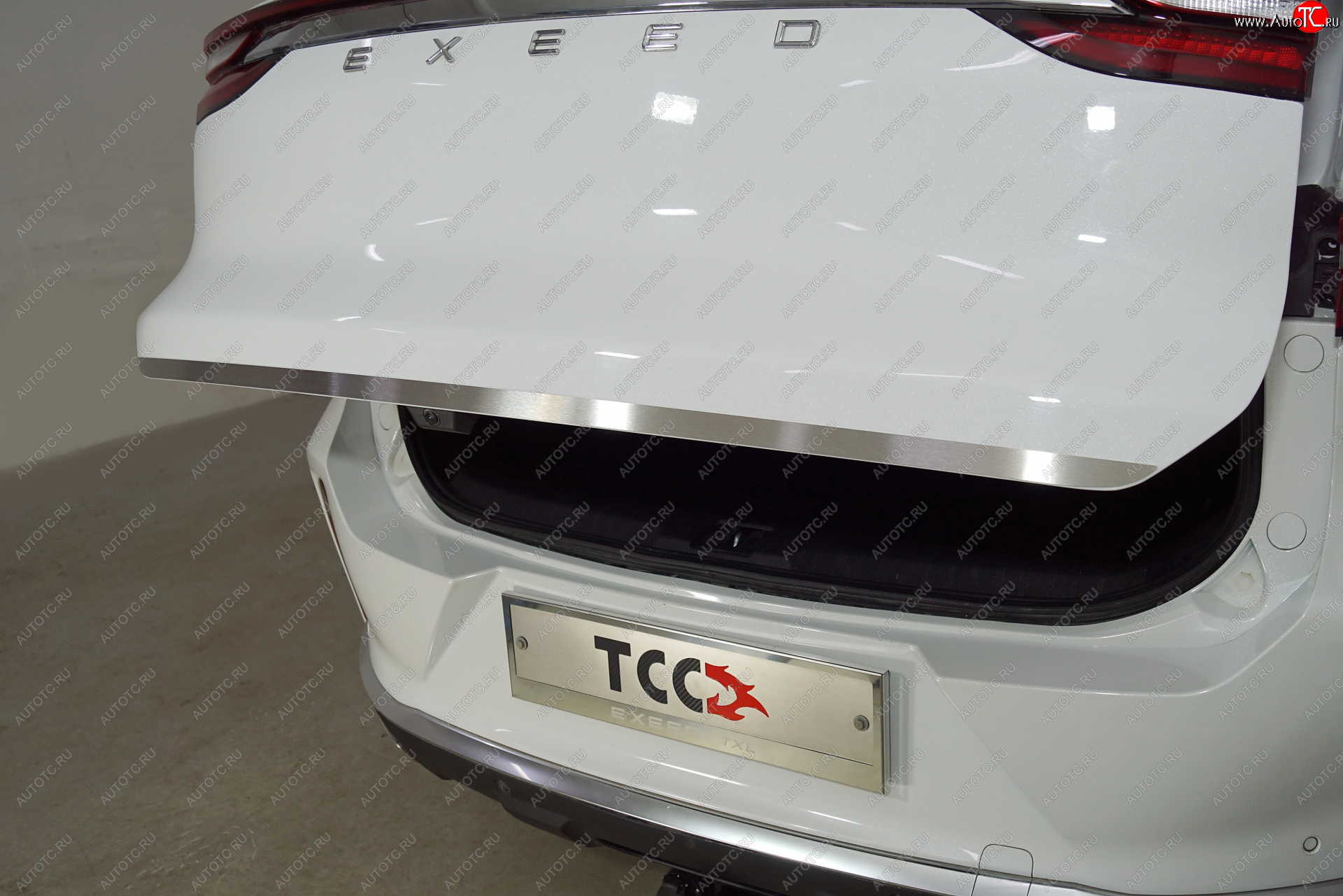 2 599 р. Накладка на заднюю дверь, ТСС Тюнинг  EXEED TXL (2021-2025) 1-ый рестайлинг (Лист шлифованный)  с доставкой в г. Пермь