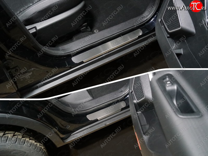 3 999 р. Накладки на пороги, ТСС Тюнинг  Geely Atlas  NL3 (2016-2022) (лист шлифованный)  с доставкой в г. Пермь