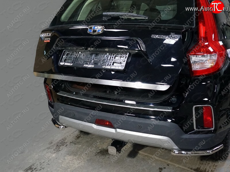 2 299 р. Накладка на заднюю дверь, ТСС Тюнинг  Geely Emgrand X7 (2015-2018) 1-ый рестайлинг (Лист шлифованный)  с доставкой в г. Пермь