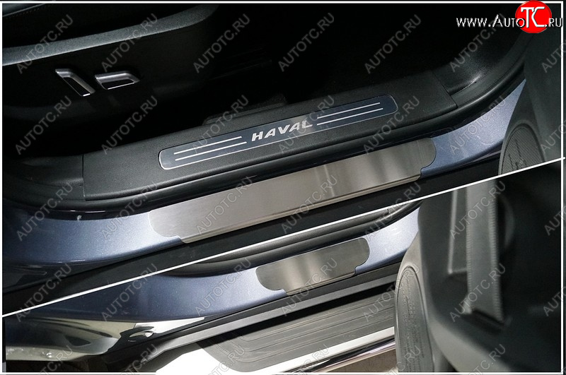 2 399 р. Накладки на пороги, ТСС Тюнинг  Haval Dargo (2022-2025) (лист шлифованный)  с доставкой в г. Пермь