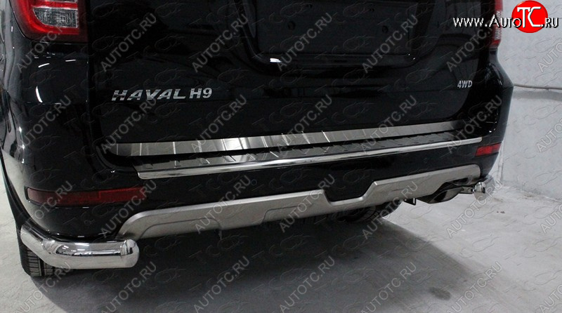 1 659 р. Накладка на заднюю дверь, ТСС Тюнинг  Haval H9 (2017-2019) 1-ый рестайлинг (Лист шлифованный)  с доставкой в г. Пермь