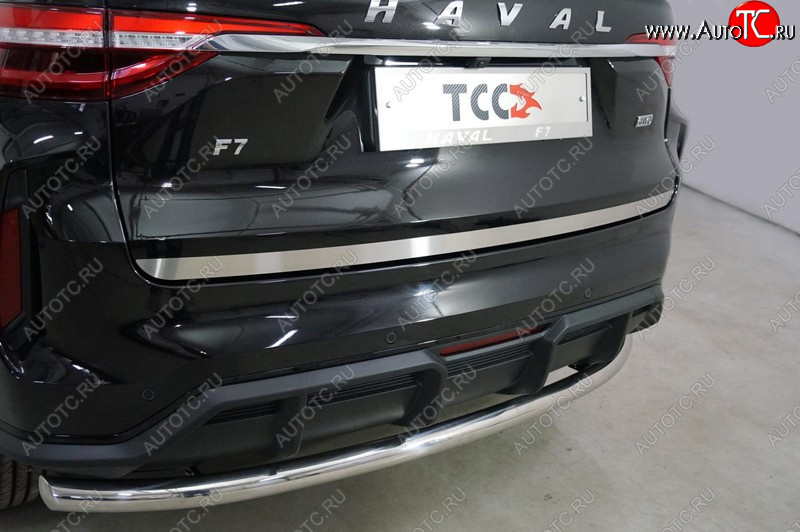 2 199 р. Накладка на заднюю дверь, ТСС Тюнинг  Haval F7 (2022-2024) рестайлинг (Лист шлифованный)  с доставкой в г. Пермь